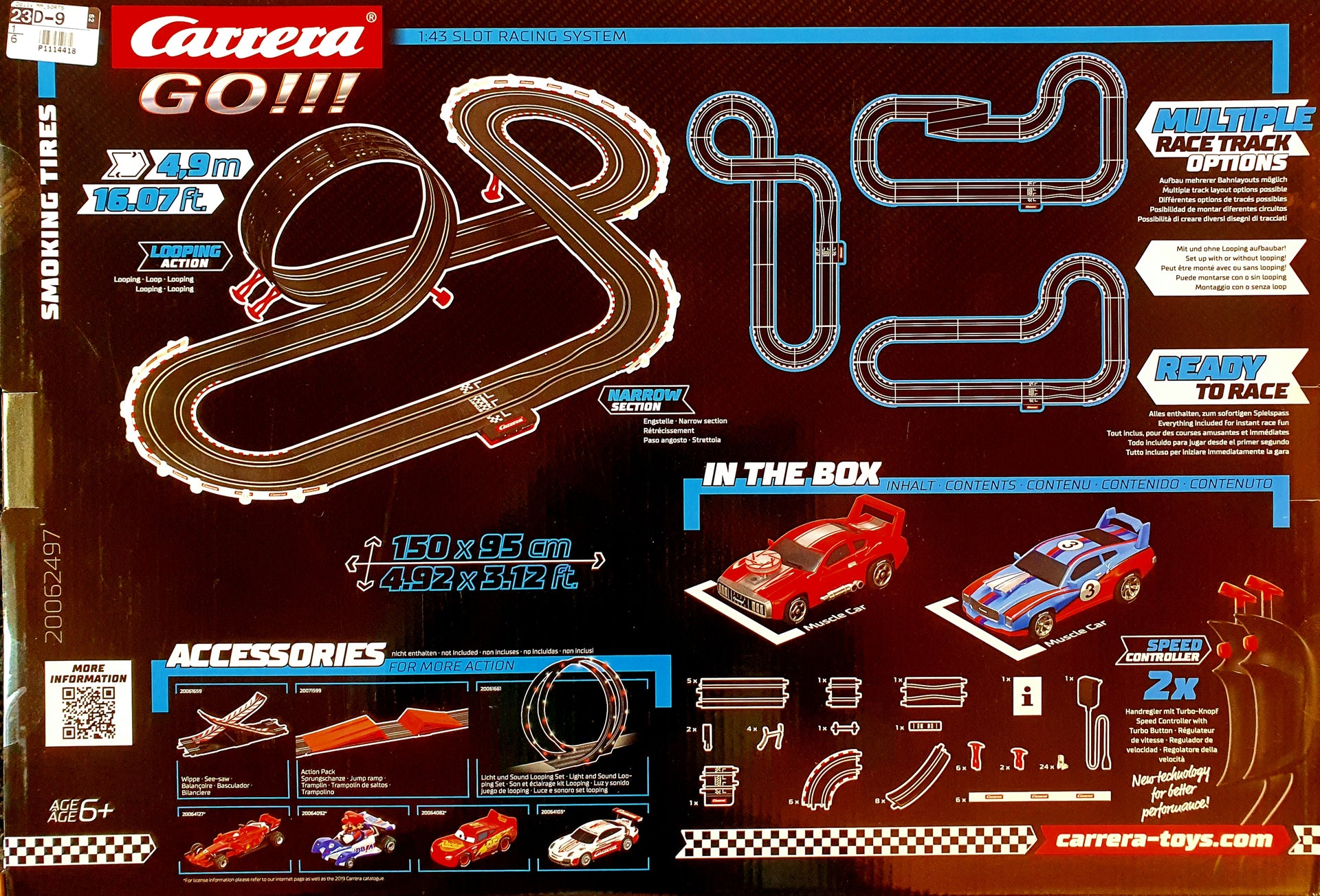Carrera GO!!! - Smoking Tires 62497 Rennbahn - Rennbahnstore.de