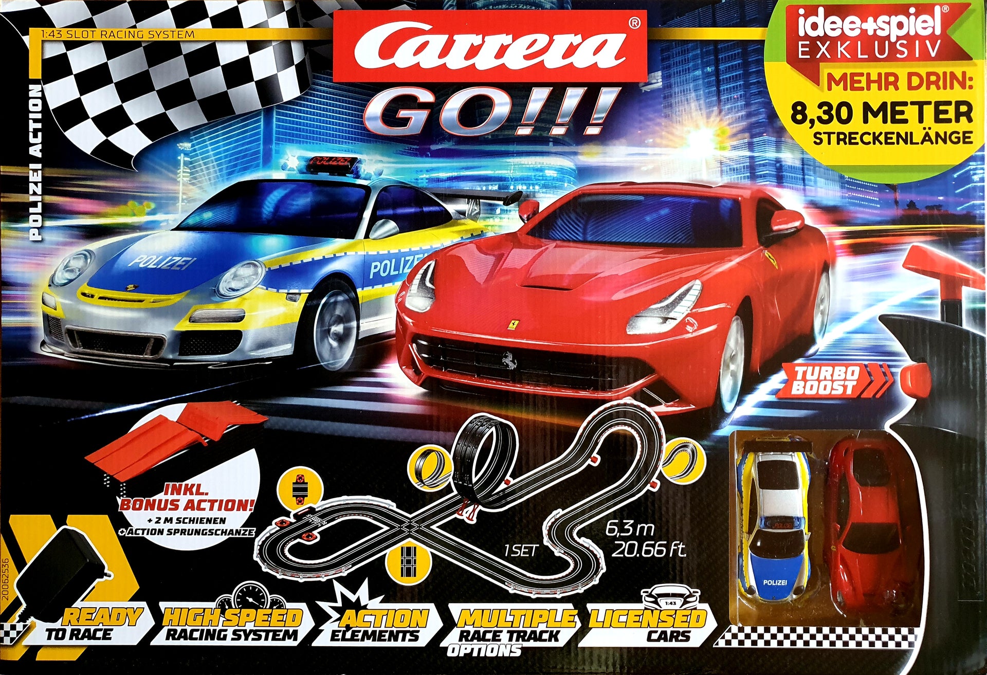 Carrera Go Polizei Action Rennbahn 